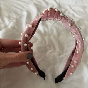 Pink Pearl Embellished Headband